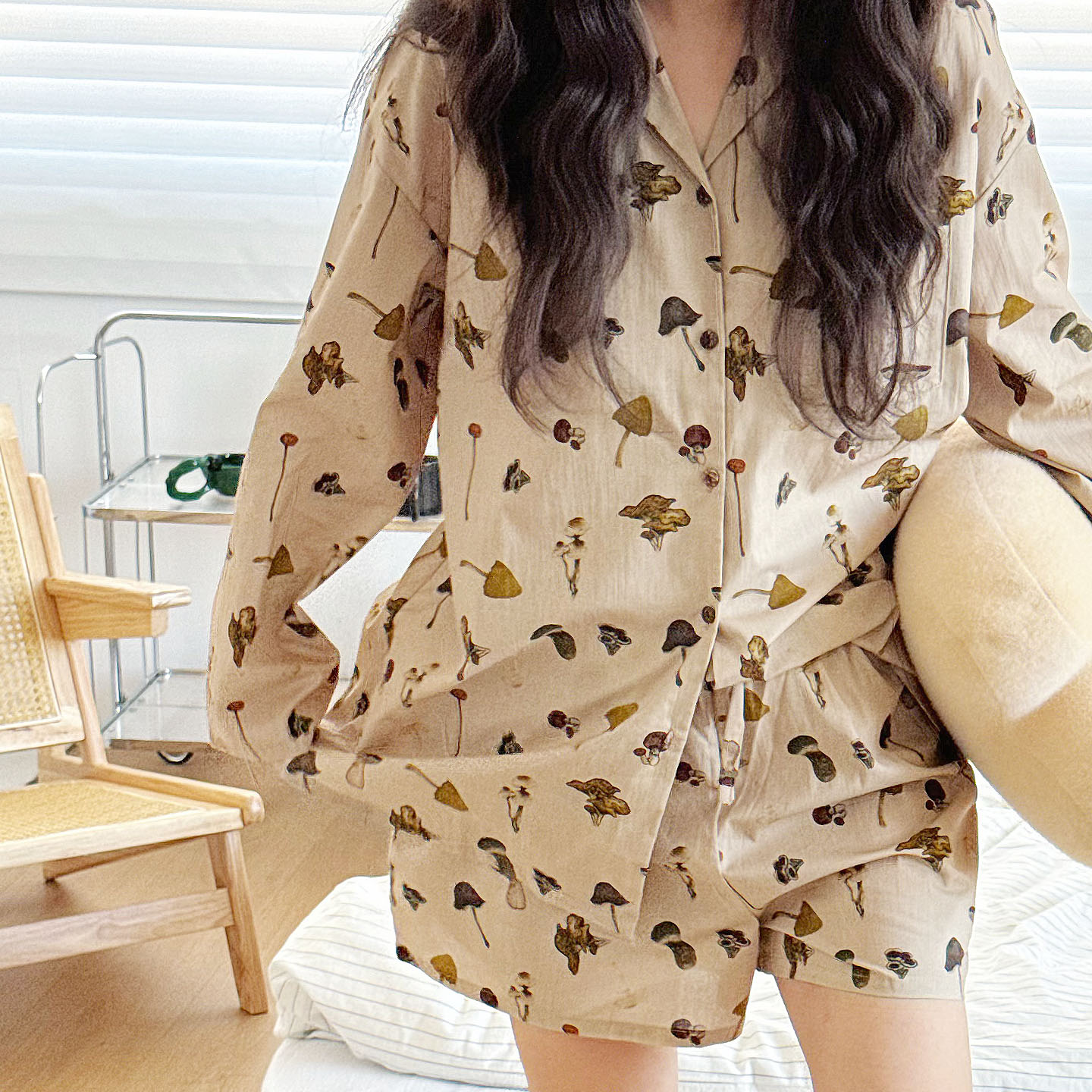 甜酷少女高级感纯棉蘑菇睡衣