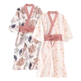 Хлопковое ханьфу для влюбленных, ретро банный халат, пижама, демисезонная юбка, термобелье, комплект, китайский стиль