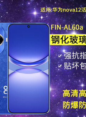 适用华为FIN-AL60a钢化膜防窥nova12活力版手机膜fin一al60全屏navo高清防爆nove抗蓝光note保护navo贴novo膜