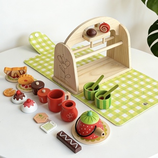 过家家茶杯具套装儿童男女孩仿真厨房玩具手提下午茶冰激凌玩具