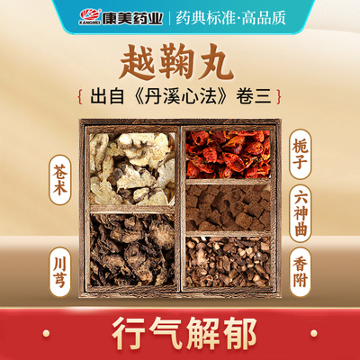 康美药业 越鞠丸汤方T 出自《丹溪心法》中药材店剂 中药饮片