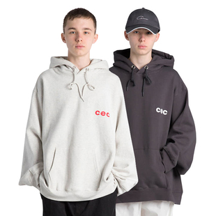 韩国直邮 CHANCECHANCE慵懒风CEC卫衣男女情侣款连帽加绒套头外套