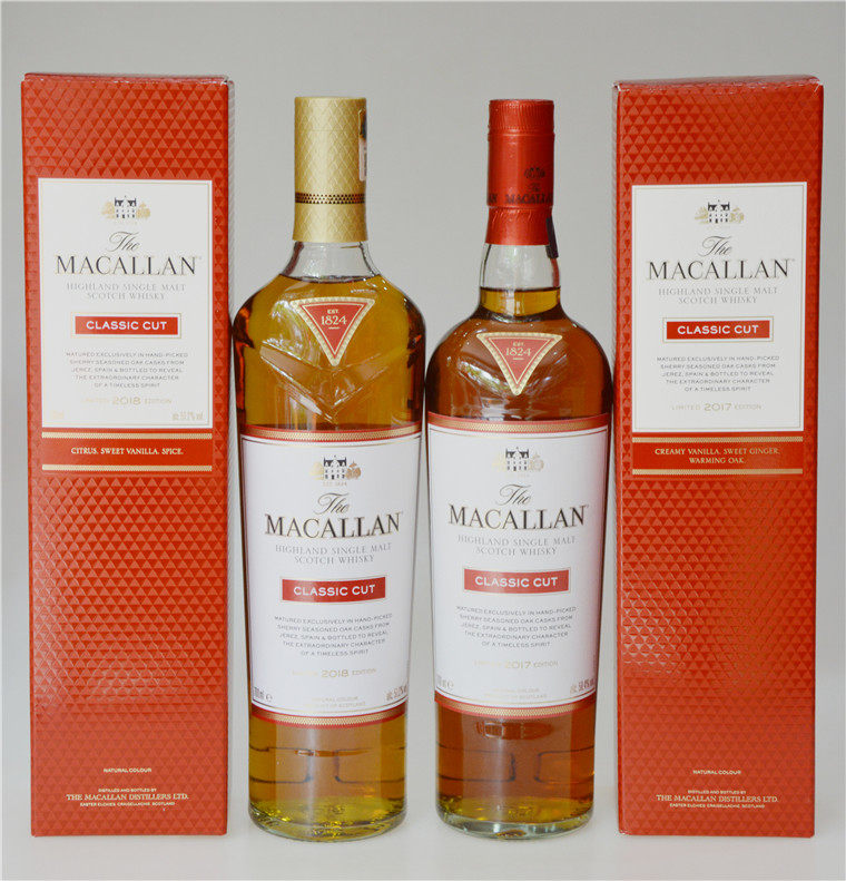 麦卡伦2017-2018年精萃限量版单一麦芽威士忌收藏套装一组2瓶行货