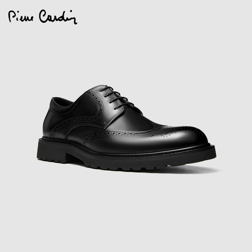 PierreCardin轻底布洛克皮鞋