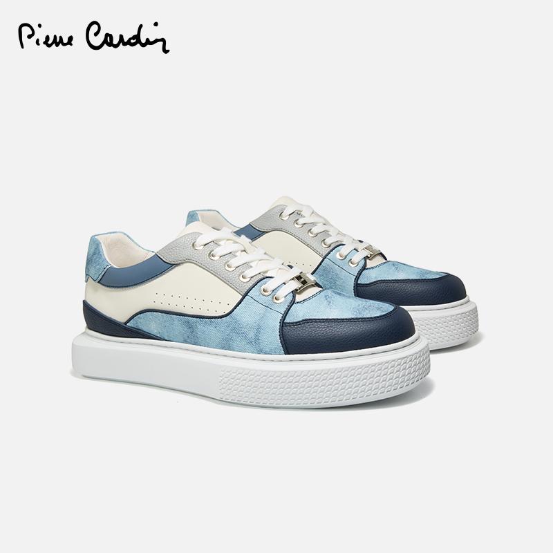 真皮拼接撞色男款休闲板鞋