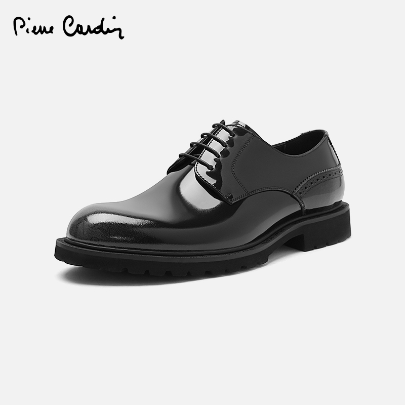 皮尔卡丹擦色德比鞋牛皮