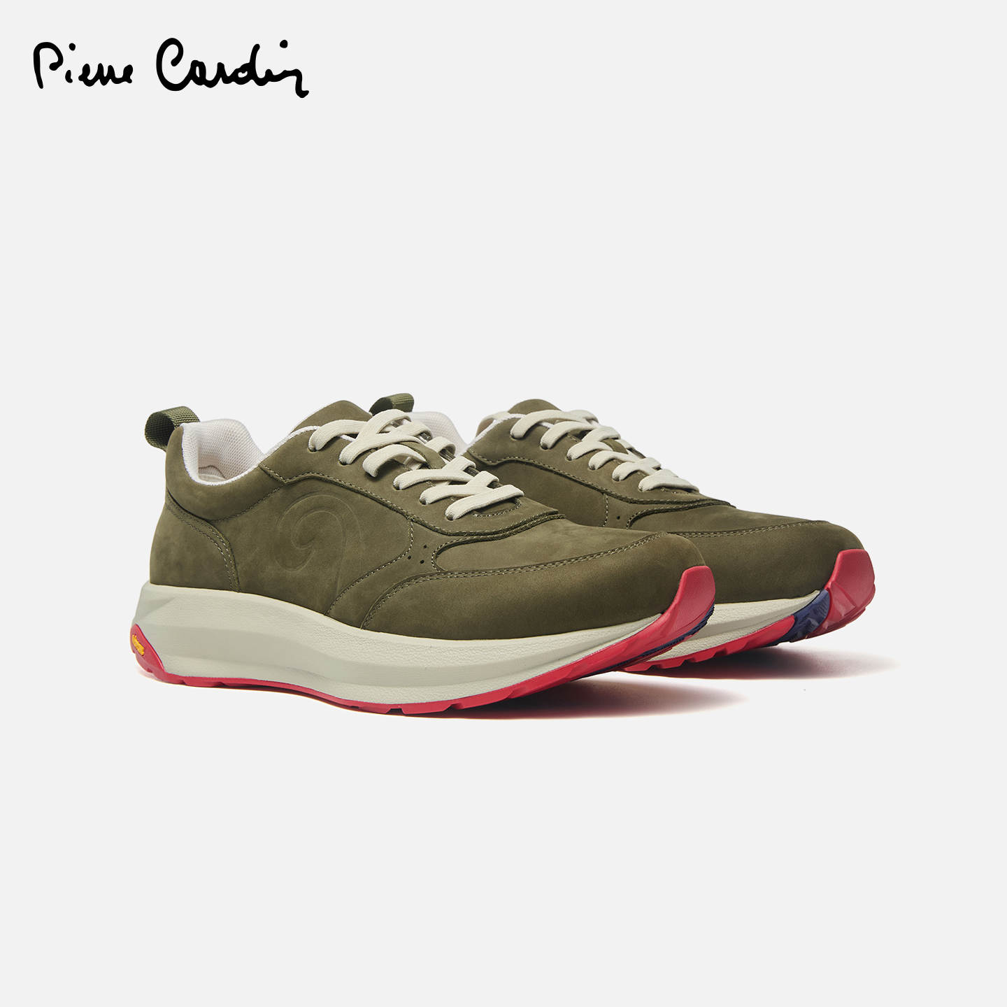 皮尔卡丹男鞋真皮Vibram休闲鞋