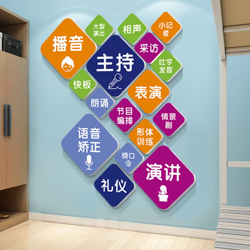 少儿播音小主持教室布置墙面纸
