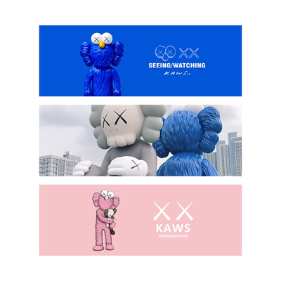 kaws空调贴纸美化翻新遮丑立式挂式外壳暴力熊装饰贴膜改色自粘画