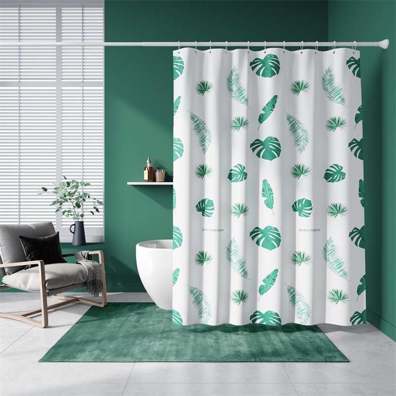 斯麦尔加磁条款卫生间浴帘加厚防水浴室帘隔断帘防水帘沐浴帘子