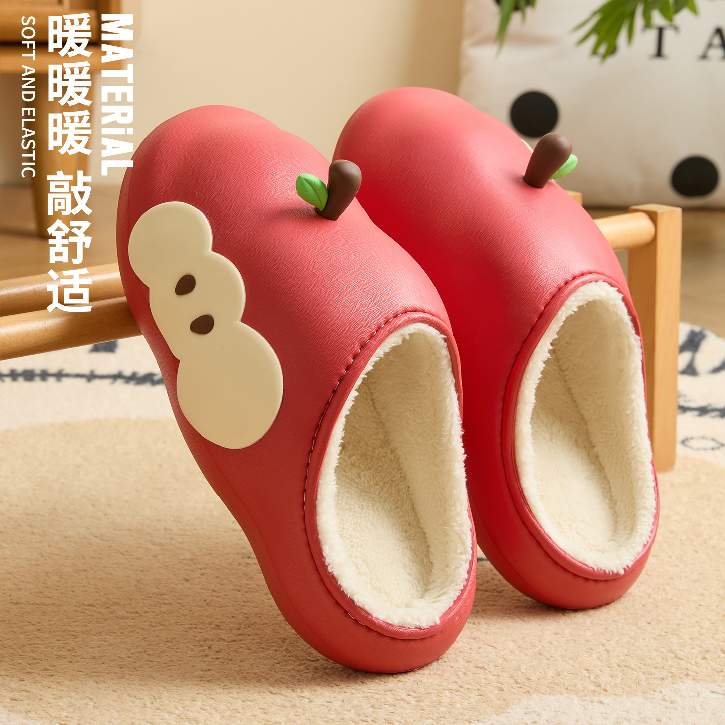 防水棉拖鞋女冬季2025年新款防卡通滑室内家居保暖厚底外穿棉鞋男