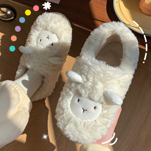 棉拖鞋女士冬季全包跟室内居家居月子2025新款毛毛绒棉鞋女款外穿