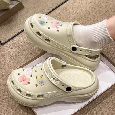 洞洞鞋女士夏季外穿2025新款增高