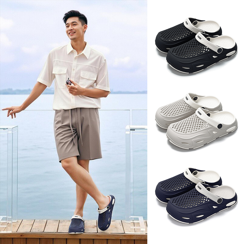 旅游洞洞鞋男士夏季2025