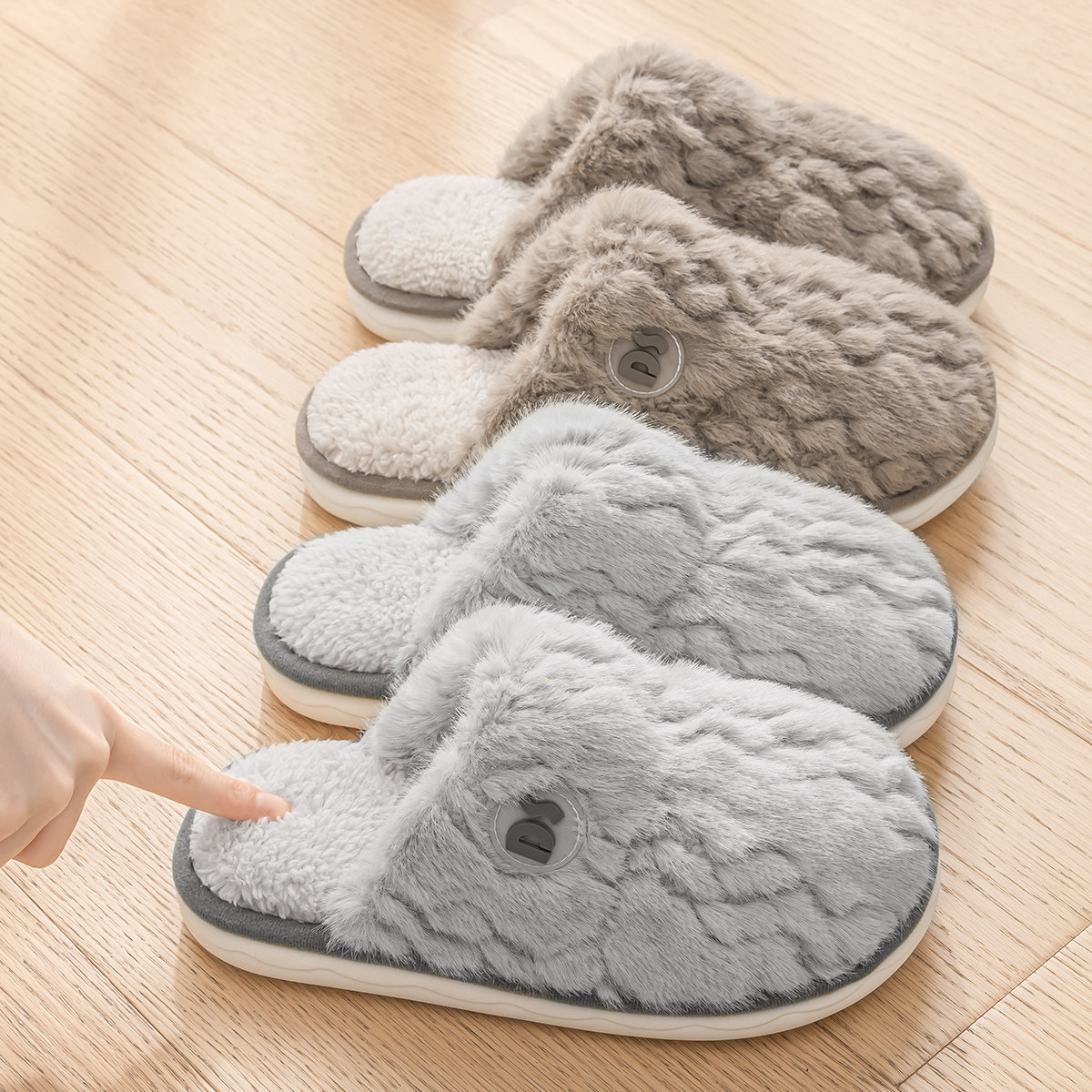 棉拖鞋男款冬季2025新款室内居家保暖毛绒拖鞋女款家用情侣秋冬天,流行男鞋,一字拖,淘宝优惠券,粉丝福利购,淘宝优惠卷