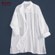 细麻开衫 绉苎麻宽松防晒衣旅游休闲百搭衬衫 新款 布朴家作2026夏季