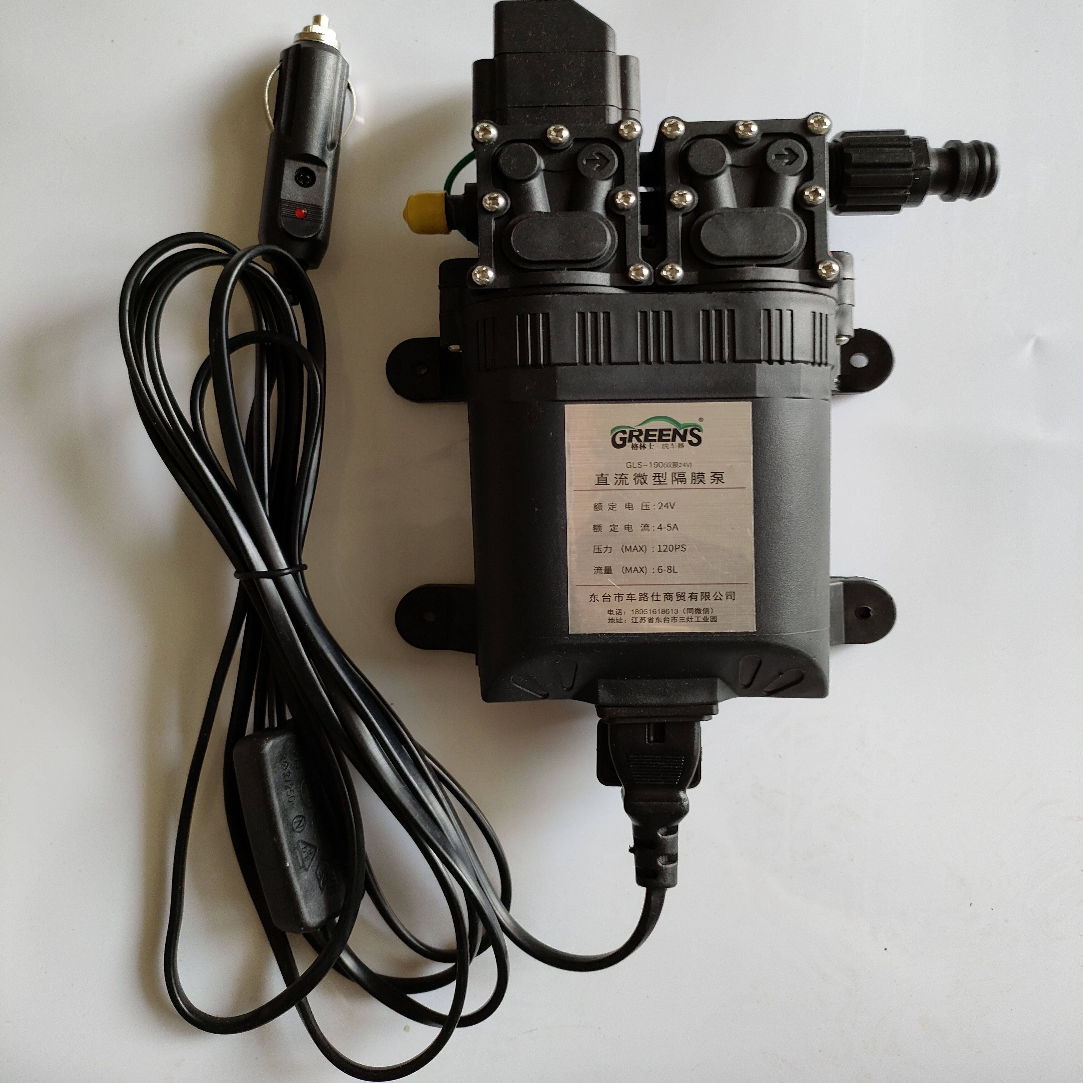 12V 24V隔膜泵增压泵 车载洗车机水泵大巴洗车刷水泵