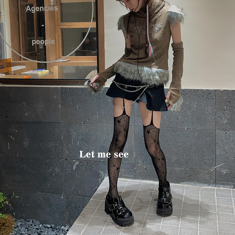 LETMESEE辣妹吊带网袜