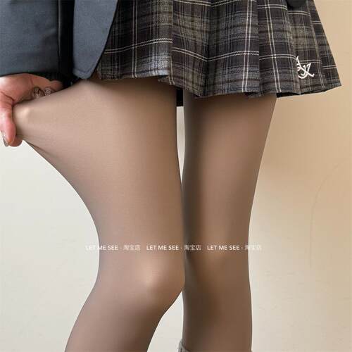 LET ME SEE 透肤光腿神器女秋冬季裸感加绒加厚丝袜女打底连裤袜