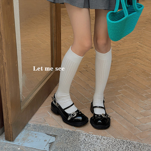 LETMESEE简单小腿棉袜