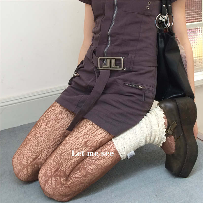 LETMESEE亚文化辣妹彩色网袜