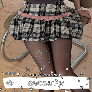 连裤 SEE韩系博主烫钻蝴蝶结丝袜薄款 袜纯欲打底袜辣妹 LET