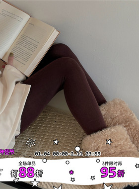 LET ME SEE韩风纯色精梳棉连裤袜百搭显瘦秋冬保暖外穿打底袜