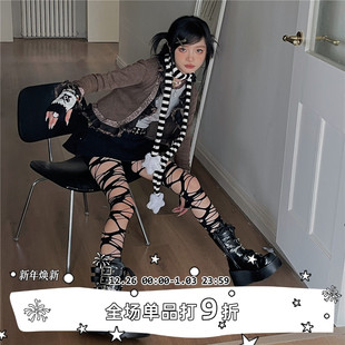 不规则破洞连裤 LET 辣妹个性 SEE 袜镂空甜酷辣妹天鹅绒打底袜