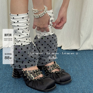 拼接波点袜套 SEE 百搭堆堆女袜辣妹圆点腿套 LET