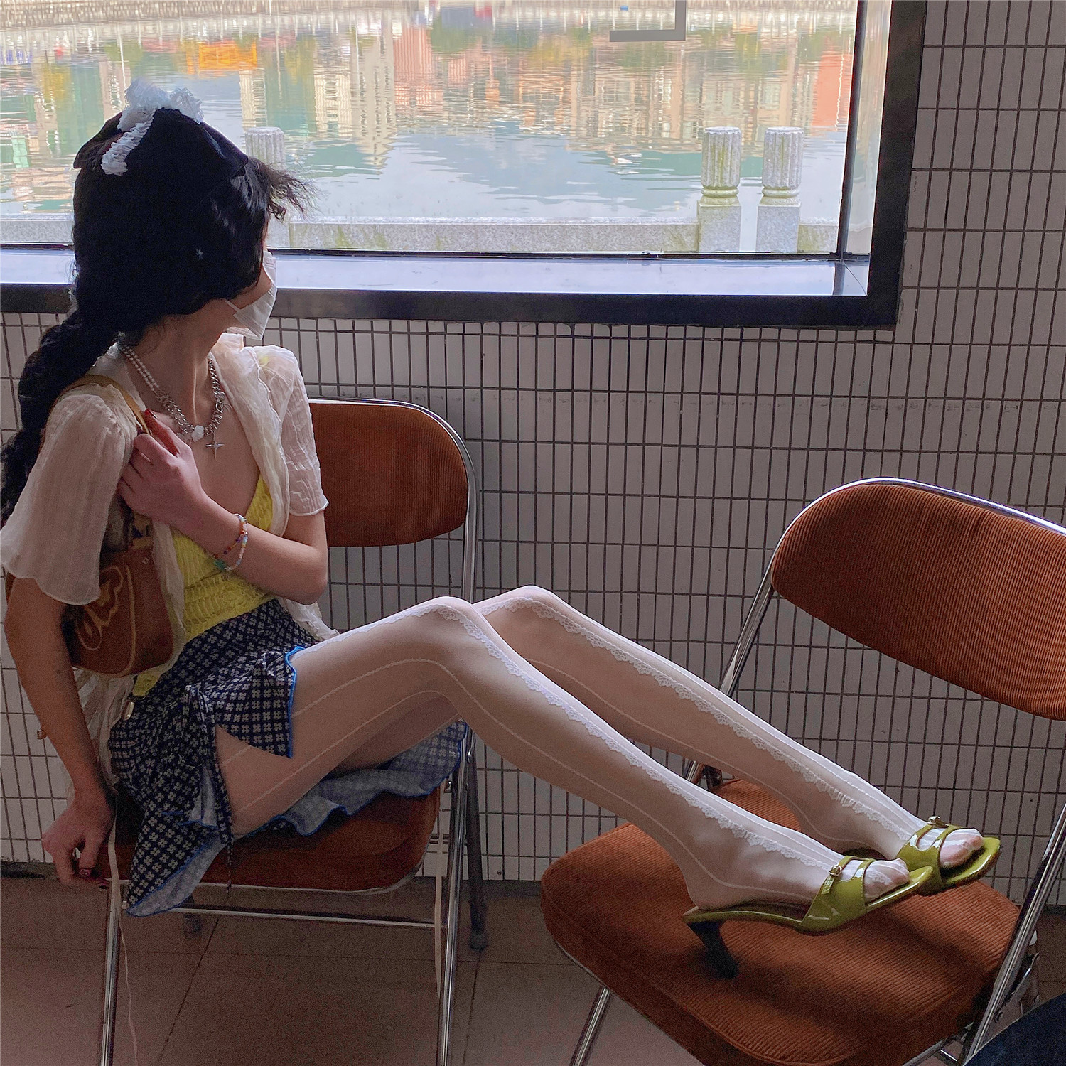 LETMESEE千禧辣妹提花丝袜