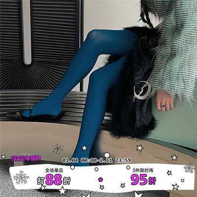 LETMESEE复古色系天鹅绒连裤袜