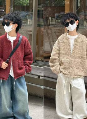 THE LUHAN【琥珀】秋冬潮牌小香风毛衣亲子装中大童外套25773