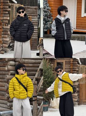 HE LUHAN【以冬之名】秋冬轻羽绒亲子装中大童羽绒服马甲25761
