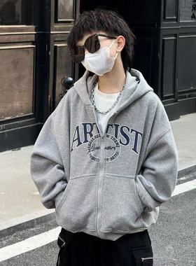 THE LUHAN【】秋冬字母开衫加绒连帽亲子中大男童卫衣25803