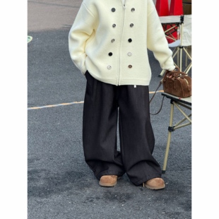 LUHAN 中大童牛仔裤 原色牛仔 加绒亲子装 25742 秋冬美式 THE