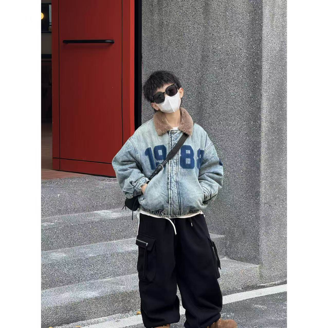 THE LUHAN【】秋冬潮流字母加绒牛仔亲子中大男童外套25799,童装/婴儿装/亲子装,儿童牛仔外套,淘宝优惠券,粉丝福利购,淘宝优惠卷