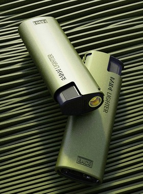 百得BAIDE绅士哑光防风直冲打火机高档厚重防抖可充气打火机定制