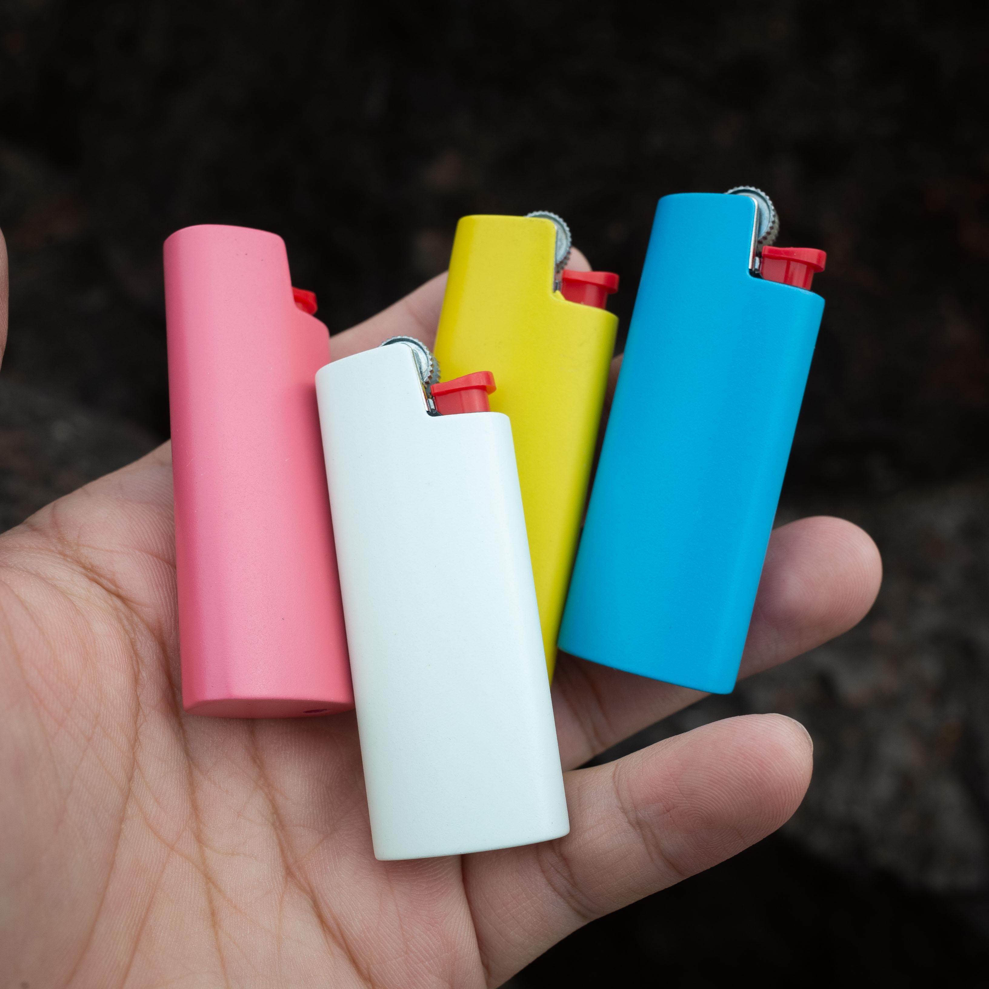 法国BIC比克J5进口机芯防爆迷你短款马卡龙色砂轮打火机金属外壳