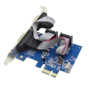 串口扩展卡PCIE转RS232二口PCIE转串口9针COM口台式机转接卡