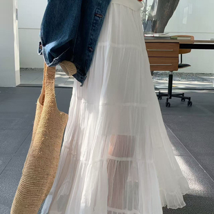 轻盈飘逸净色半身裙Q2589 26年春款 ONE SEVEN