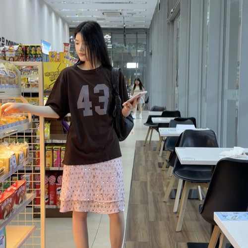 Beauty-夏上新设计感亮片半裙半身裙88813