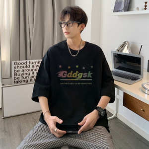 已注册/夏季纯棉半袖印花短袖T恤男情侣打底衫体恤DT3360/P25图片