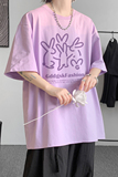 已注册/夏季新紫色兔子印花短袖T恤男生体恤打底衫DT3795/P25，男装T恤，电商B316