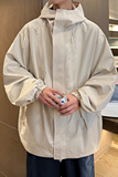 秋冬季通勤简约风冲锋衣男情侣宽松工装夹克外套JK2865/P100，男装夹克，电商B316