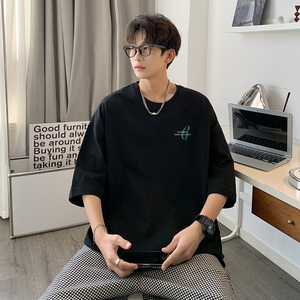 已注册/夏季印花纯棉美式短袖T恤男宽松体恤打底衫DT6380/P25