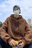 已注册/秋季外景连帽卫衣男宽松打底衫外套港风WY9145/P50加绒P55，男装卫衣，电商B316