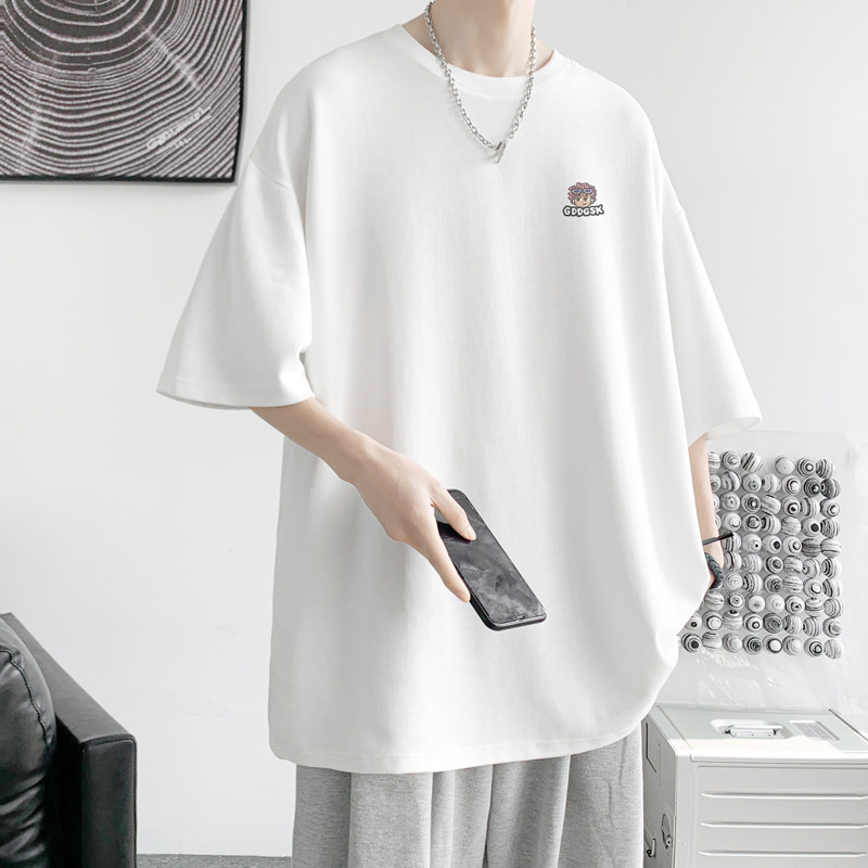 已注册/夏季小人物印花短袖T恤男生大码体恤打底衫DT1707/P25图片