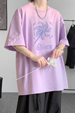 wassuphappy短袖t恤男生夏季薄款港风休闲潮流痞帅一套搭配，男装T恤，电商B316
