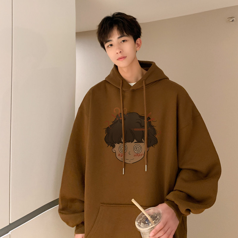 已注册/华棉秋季卡通休闲连帽卫衣男打底衫大码WY9220/P45加绒P50,男装卫衣,电商B316