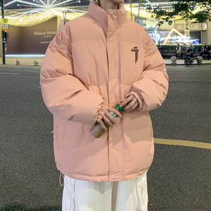 休闲羽绒服冬季宽松立领棉衣男保暖大码休闲面包服外套MF9606/P90图片